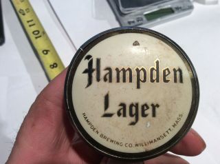 Vintage Hampden Lager Beer Ball Knob Tap Handle,  Brewing Willimansett Ma