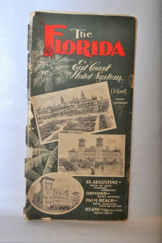 Fec Florida East Coast Railway Hotel System Brochure Flagler Hotels 1890 