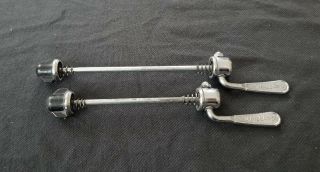 Vintage French Maillard Spidel Quick Release Wheels Skewer Set (front And Rear)