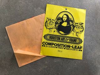 Vintage Houston Art Frame Gold Composition Leaf 5 1/2 X 5 1/2