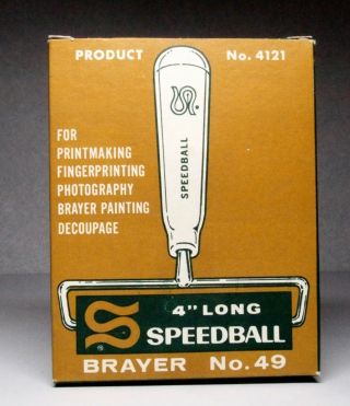 Vintage 4 " Long Speedball Roller - Brayer No.  49