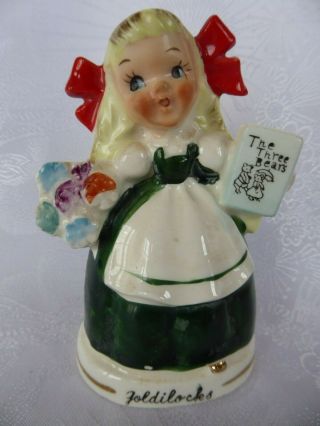 One Vintage Goldilocks Nursery Rhyme Figurine Salt & Pepper Shaker Relco Label