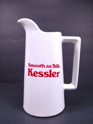 Vintage Kessler Smooth As Silk Pub Jug Bar Pitcher.  Double Sided.