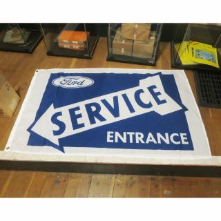 Ford Service Flag Banner Sign Garage Mancave Hotrod Fomoco Mustang 1932 32 Model