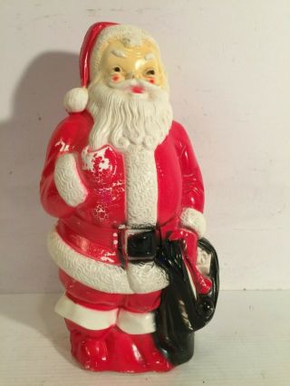 Vintage Empire Plastics Corp Santa Claus Blow Mold 1968 12 " - 13 " Tall Christmas