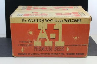 Vintage Cardboard A - 1 Beer Case Box The Western Way Copper