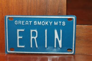Vintage 1970s Tn Bicycle License Plate Great Smoky Mountains Mts Erin