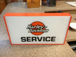 Harley Davidson Lighted Dealer Sign - Service