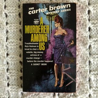 A Murderer Among Us By Carter Brown Vintage Mystery Pb 1962 1st Printing