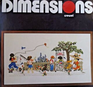 Dimensions Summer Vacation Children Crewel Embroidery Kit Vintage