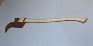 Vintage Firefighters Brush / Hook Axe With Handle