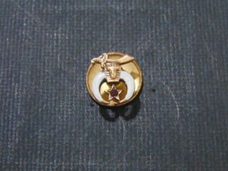 Masonic Vintage Shriner Lapel Pin,  Screw Type,  1950’s