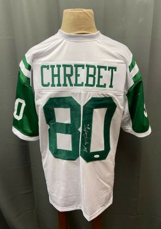 Wayne Chrebet 80 Signed Ny Jets Jersey Autographed Sz Xl Jsa Witnessed Auto
