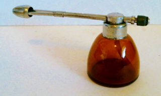Devilbiss Spray Perfume Bottle 15 Amber Glass Vintage Missing Atomizer Bulb