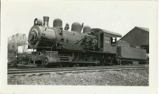 1949 Locomotive Train Photo - Great View Of An Old Loco From Cleveland