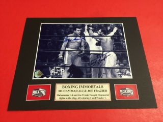 Muhammad Ali And Joe Frazier Signed 5x7 Photo W/coa