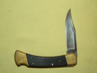 Vintage Buck 110 / Usa Folding Lockback Pocket Belt Knife Collectible