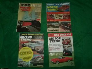4 Issues Of 1961 Motor Trend Magazines Awesome Pictures,  Articles