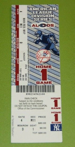 York Yankees Ticket Stub | 2006 Alds Game 1