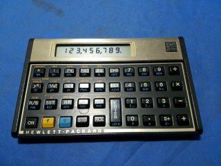Vintage 1985 12c Hewlett Packard Financial Calculator Missing Battery Cover