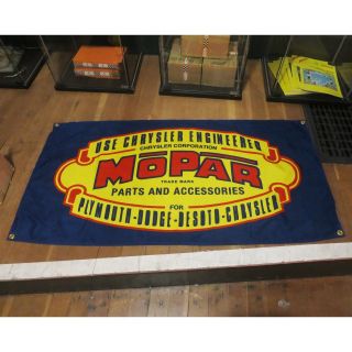 Mopar Flag Banner Sign Garage Mancave Hotrod Dodge Plymouth Desoto Roadrunner V8