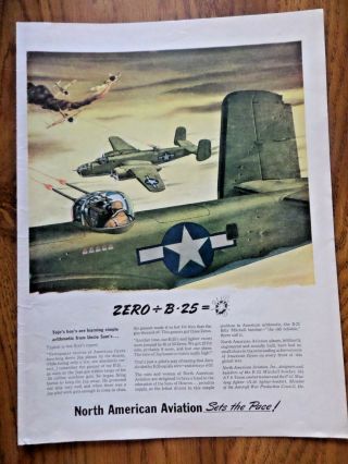1944 North American Aviation Ad Ww 2 Zero Gunner Of B - 25
