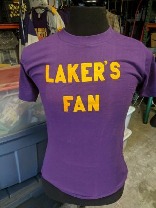 Vintage 1980s Los Angeles Lakers Fan T - Shirt