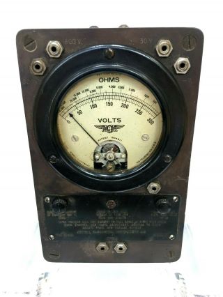 Vintage Jewell Electrical Instrument Voltmeter Volts Ohms