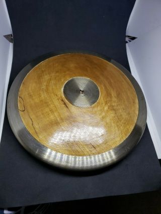 Vintage Brass And Wood Discus