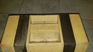 Vtg.  Roly Kit Storage Box As Seen On Tv Crafts Fishing Fasteners Parts.