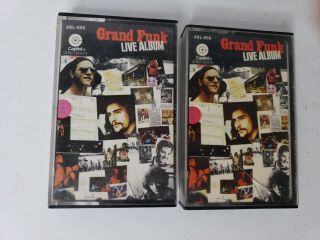Vtg Grand Funk Railroad Live Cassette Tape Vol 1 And 2 - Classic Rock Vtg Music