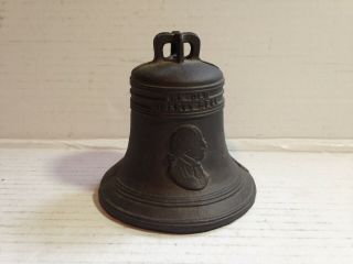 Vintage Liberty Bell Cast Iron Still Bank 1776 Proclaim Liberty