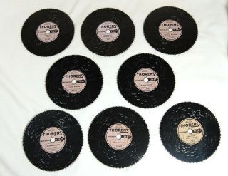 8 Vintage Ad 30 Thorens Music Box Discs Anchors Away,  Wedding March & More