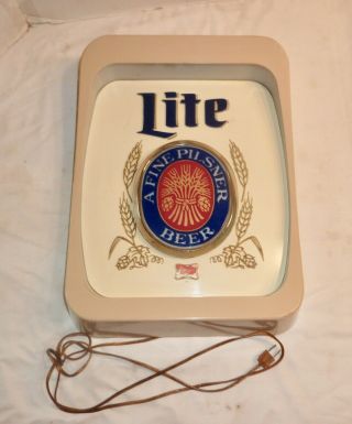 Vintage Miller Lite Beer Sign Light