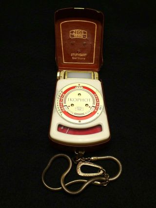 Vintage Zeiss Ikon Ikophot Rapid Exposure Meter,  Model 1329c With Case,  C1952