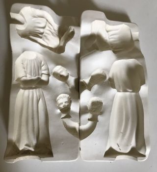 1960 Vtg Duncan Dm - 561a Nativity Set Joseph And Shepherd Ceramic Mold - Figures
