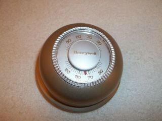 Vtg Honeywell Round Ac Cooling Furnace Heating Mercury Switch Wall Thermostat