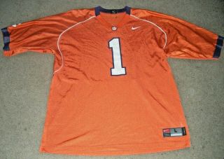 Euc Nike Clemson Tigers Orange 1 Football Jersey Size Large