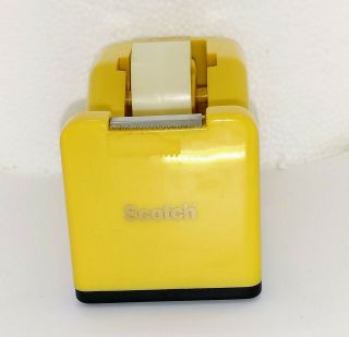 Vintage Yellow Scotch Heavy Duty Tape Dispenser Retro Mid - Centry Modern Desk 3