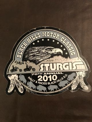 Sturgis 70th 2010 Black Hills Classic Rally Motorcycle Sign Metal Harley Indian