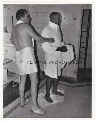 Boxing - Heavyweight Champ Sonny Liston - Danish Bathhouse - 1963 Birnback Photo