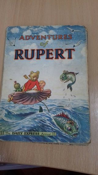 Vintage Adventures Of Rupert Annual 1950 - Well Loved