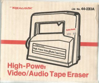 Vintage Realistic Bulk Tape Eraser 44 - 233a High Power Video Audio Tape Eraser