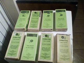 Vintage Subbuteo Teams 1970s.  X8.  00 Scale Players Relisted