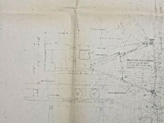 Vintage Northwest Engineering Co Blueprint Drawing RR Crane Pile Driver (1944) 3