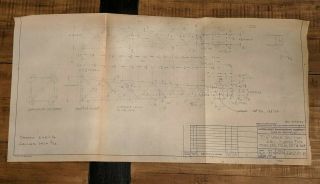 Vintage Northwest Engineering Co Blueprint Drawing Upper Section Jib Flanged