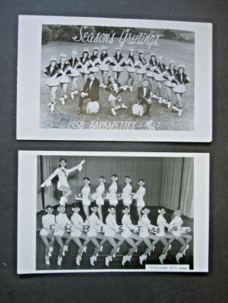 Vtg 1958 Barbarettes Santa Barbara Calif Drill Team 2 Photo Postcards Greetings
