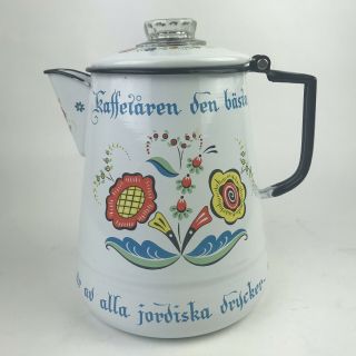 VTG Berggren Swedish 2 Coffee Pots KAFFETAREN DEN BASTA & Tea Pot VAKTAD KITTLE 2