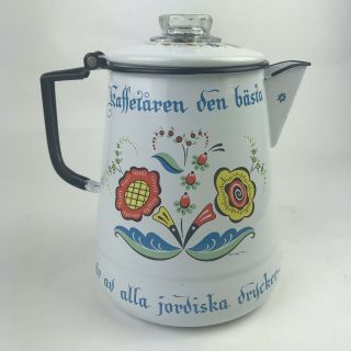 VTG Berggren Swedish 2 Coffee Pots KAFFETAREN DEN BASTA & Tea Pot VAKTAD KITTLE 3
