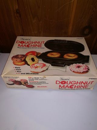 Vintage Sears Doughnut Machine Electric Doughnut Maker A Beauty W/instructions